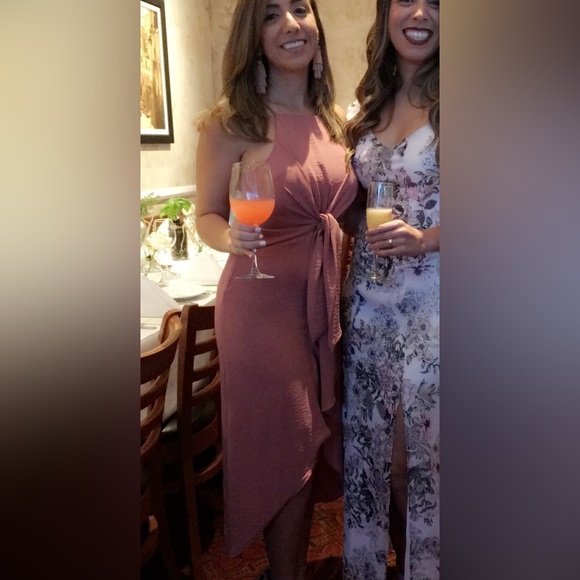 Vici Dolls High-low Front Tie Mauve Dress - Picture 5 of 5